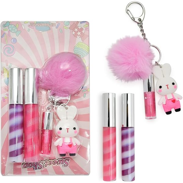 Amazon.com : charnova Cute Lip Gloss for Kids, 5PCS Glitter